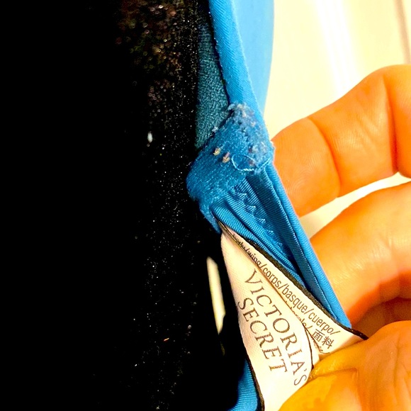 Victoria Secret Teal Green 36DD front clasp, lacy T-back, lightly padded Bra - Picture 8 of 8